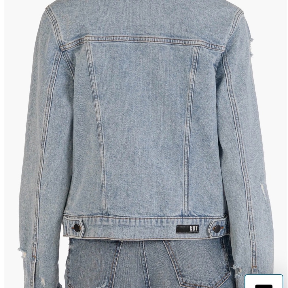 Kut from the Kloth Julia Denim Jacket Sz S - Picture 3 of 10